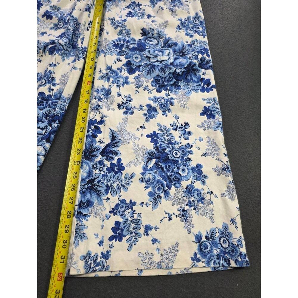MAEVE The Colette Printed Linen Blend Crop Wide-Leg Pants Women's 8 A011123 - Picture 3 of 14
